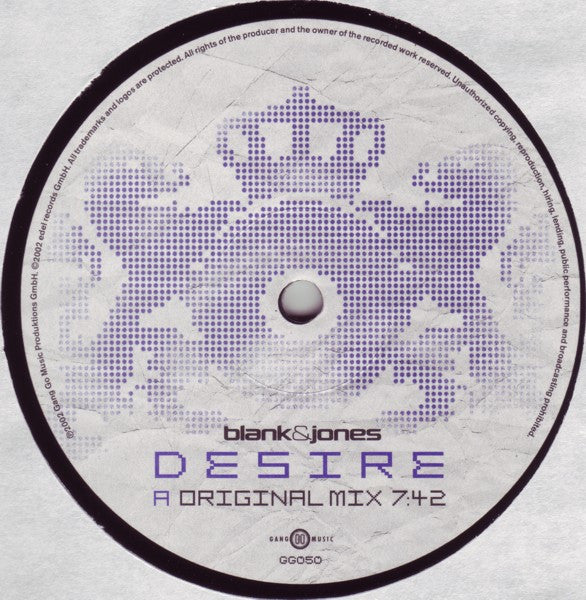 Blank & Jones : Desire (Part 1) (12")