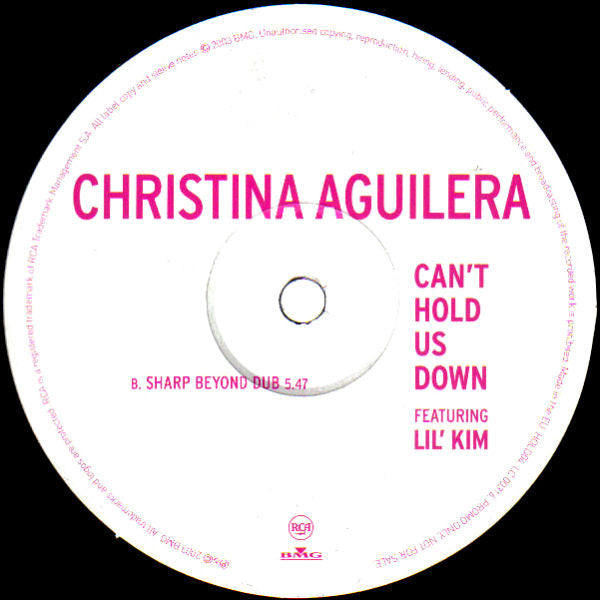 Christina Aguilera Featuring Lil' Kim : Can't Hold Us Down (12", Single, Promo)