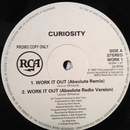 Curiosity : Work It Out (12", Promo)