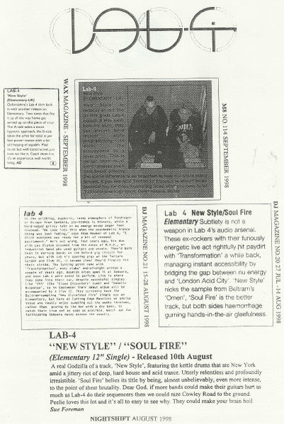 Lab 4 / Silicon Based Life* : Psychoactivated / Multiband (12")