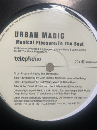 Urban Magic : Musical Pleasure / To The Beat (12")