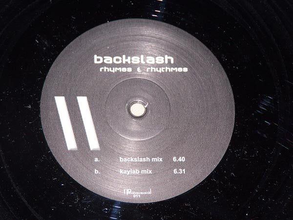 DJ Backslash : Rhymes & Rhythmes (12")