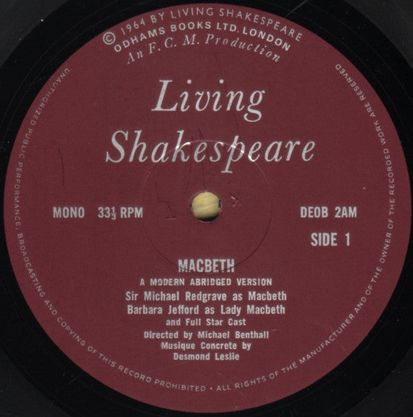 William Shakespeare : Macbeth (LP, Mono)