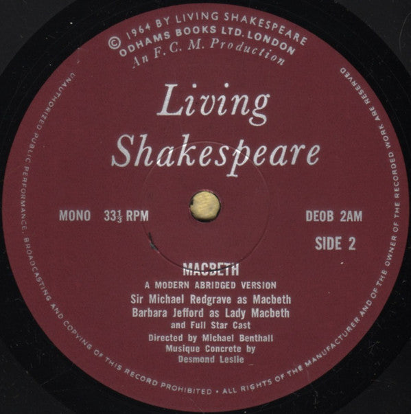 William Shakespeare : Macbeth (LP, Mono)