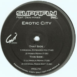 Supafly Feat. Deni Hines : Erotic City (12", Promo)