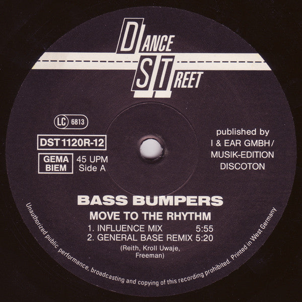 Bass Bumpers : Move To The Rhythm (The Remixes) (12", Maxi)