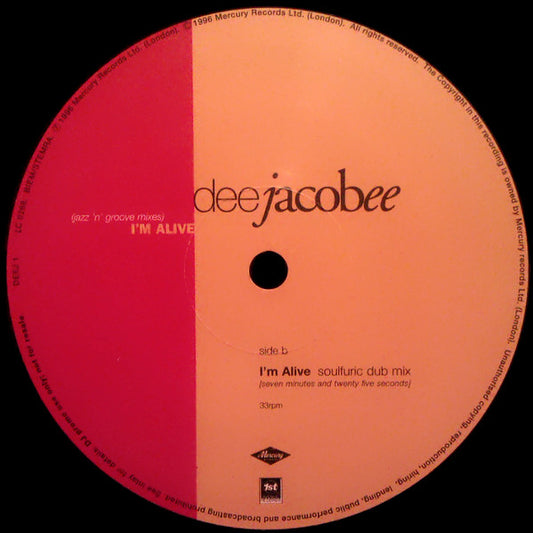 Dee Jacobee : I'm Alive (12", Promo)