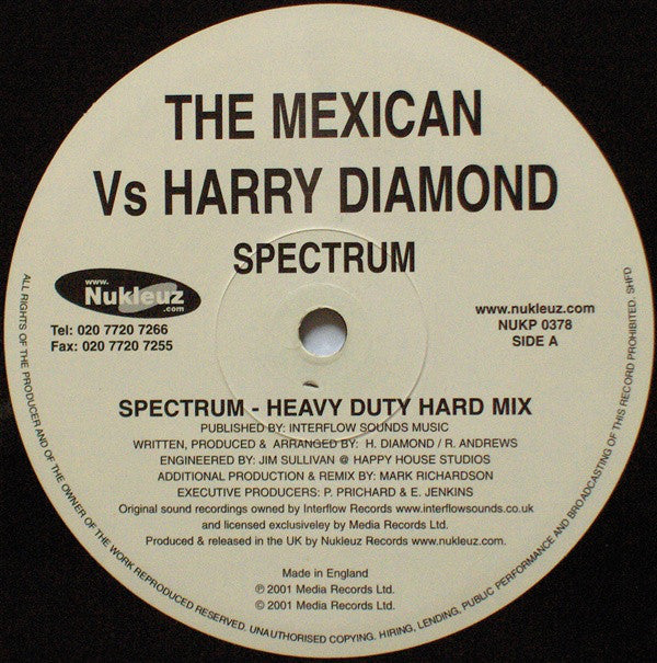 The Mexican Vs. Harry Diamond : Spectrum (12")
