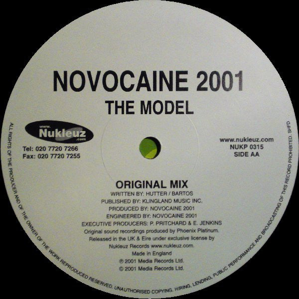 Novocaine 2001 : The Model (12")