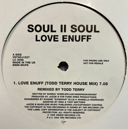 Soul II Soul : Love Enuff (12", Promo)