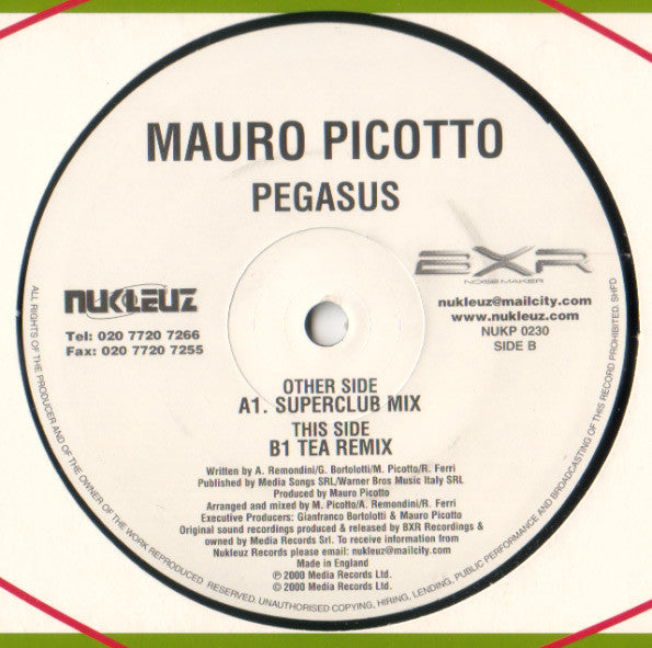 Mauro Picotto : Pegasus (12")