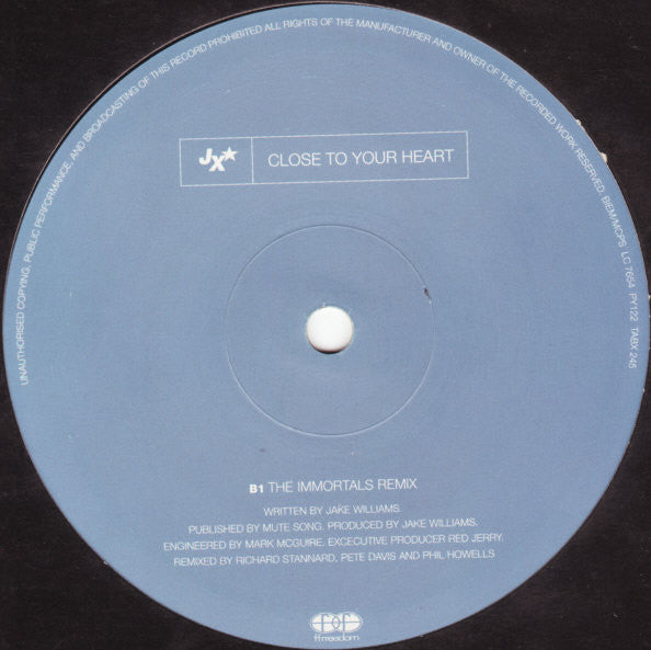 JX : Close To Your Heart (12")