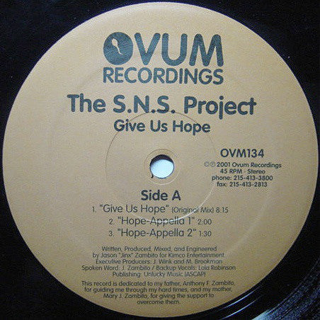 SNS Project : Give Us Hope (12")