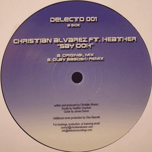 Christian Alvarez Featuring Heather Urquhart : Say Ooh (12")