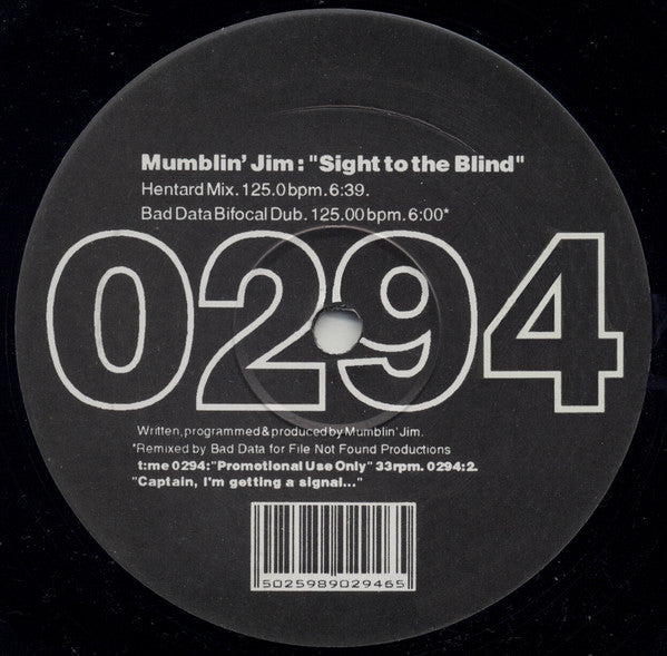Mumblin' Jim : The Beach (12", Promo)
