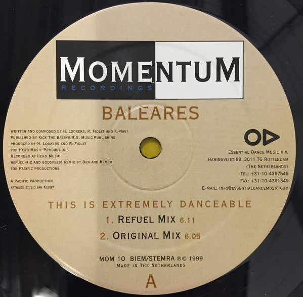 Baleares : This Is Extremely Danceable (12")