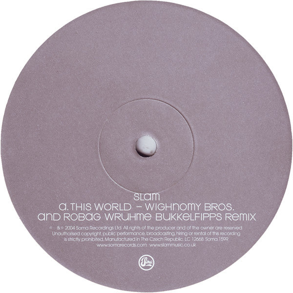 Slam : This World (Remixes) (12", Pic)