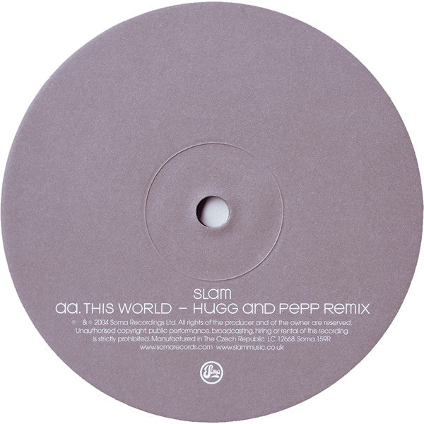 Slam : This World (Remixes) (12", Pic)