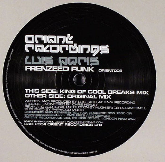 Luis Paris : Frenzeed Funk (12")