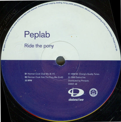 Peplab : Ride The Pony (Incl. Norman Cook Remixes) (12")