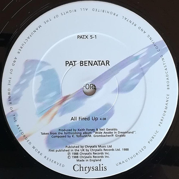 Pat Benatar : All Fired Up (12")