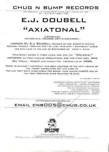 E.J. Doubell* : Axiatonal (12", W/Lbl)