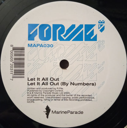 Forme (2) : Let It All Out (12")