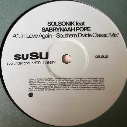 Solsonik feat Sabrynaah Pope : In Love Again (12")
