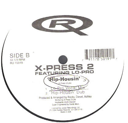 X-Press 2 : Rock 2 House / Hip Housin' (12")