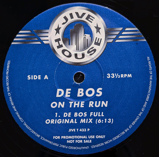 De Bos : On The Run (2x12", Promo)