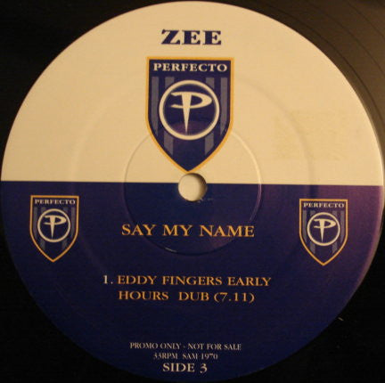 Zee Cowling : Say My Name (2x12", Promo)