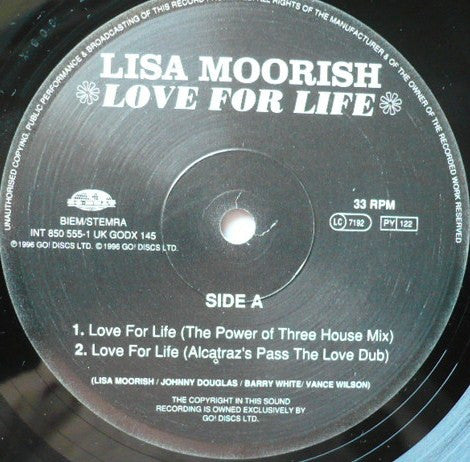 Lisa Moorish : Love For Life (12")