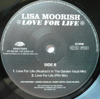 Lisa Moorish : Love For Life (12")