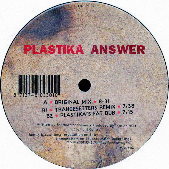 Plastika : Answer (12")