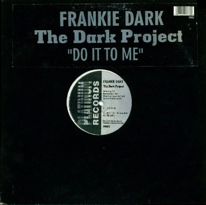 Frankie Dark : The Dark Project (12")