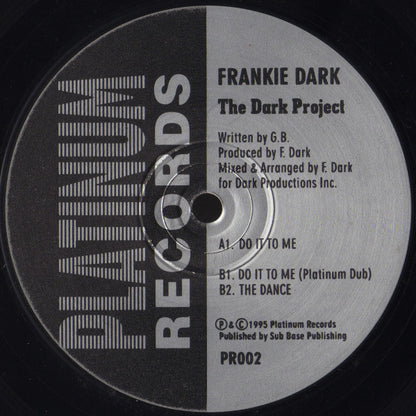 Frankie Dark : The Dark Project (12")