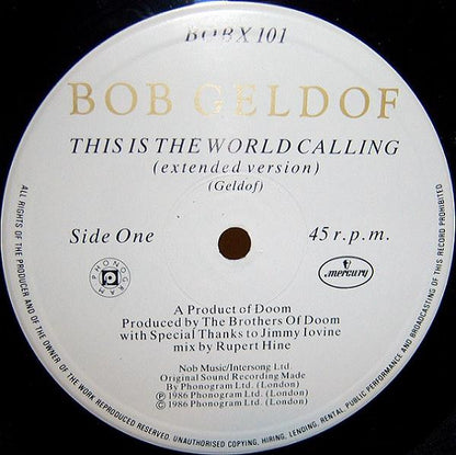 Bob Geldof : This Is The World Calling (12", Single)