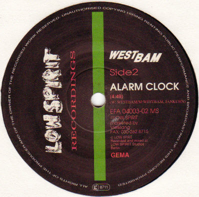 WestBam : Saxophone (12")