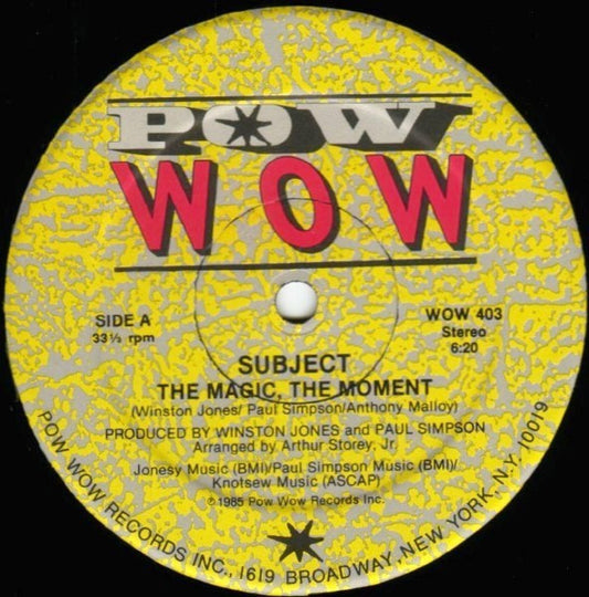 Subject : The Magic, The Moment (12")