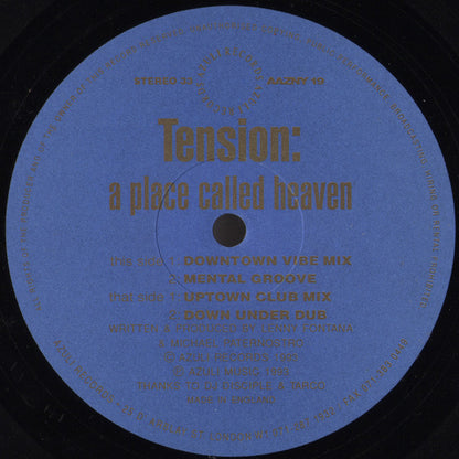 Tension : A Place Called Heaven (12")