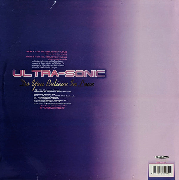 Ultra-Sonic : Do You Believe In Love  (12", One)