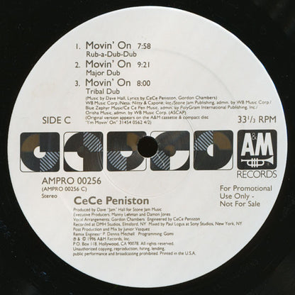 Cece Peniston* : Movin' On (2x12", Single, Promo)
