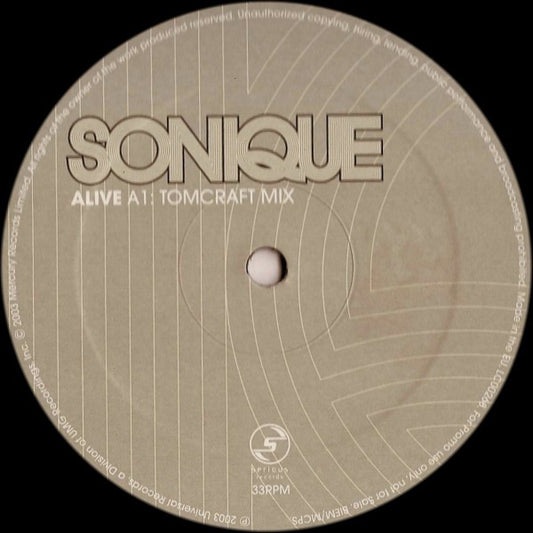 Sonique : Alive (12", Promo)