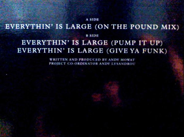 Underground Distortion : Everythin' Is Large (12")