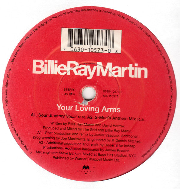 Billie Ray Martin : Your Loving Arms (12")