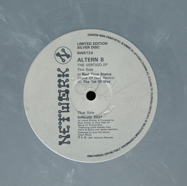 Altern 8 : The Vertigo EP (12", EP, Ltd, Sil)