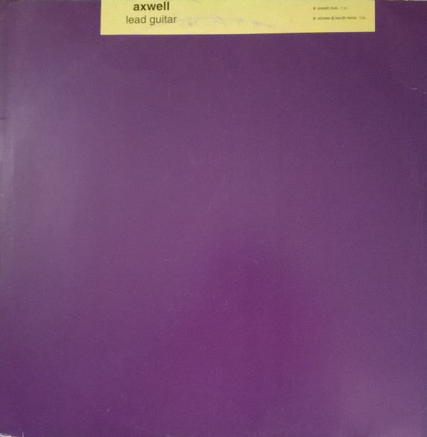 Axwell : Lead Guitar (12")