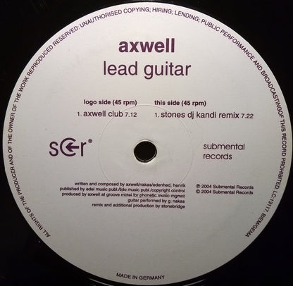 Axwell : Lead Guitar (12")
