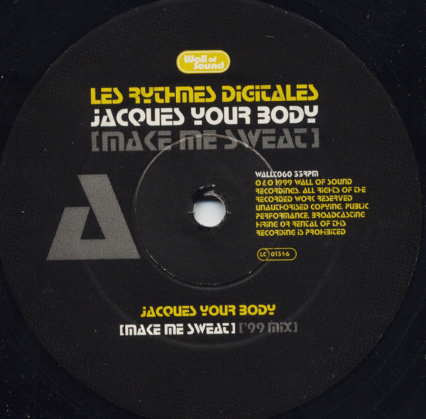 Les Rythmes Digitales : Jacques Your Body (Make Me Sweat) (12")