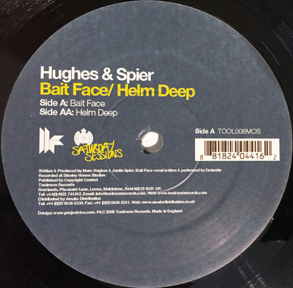 Hughes & Spier : Bait Face/Helm Deep, Saturday Sessions Resident Series Volume 1 (12")